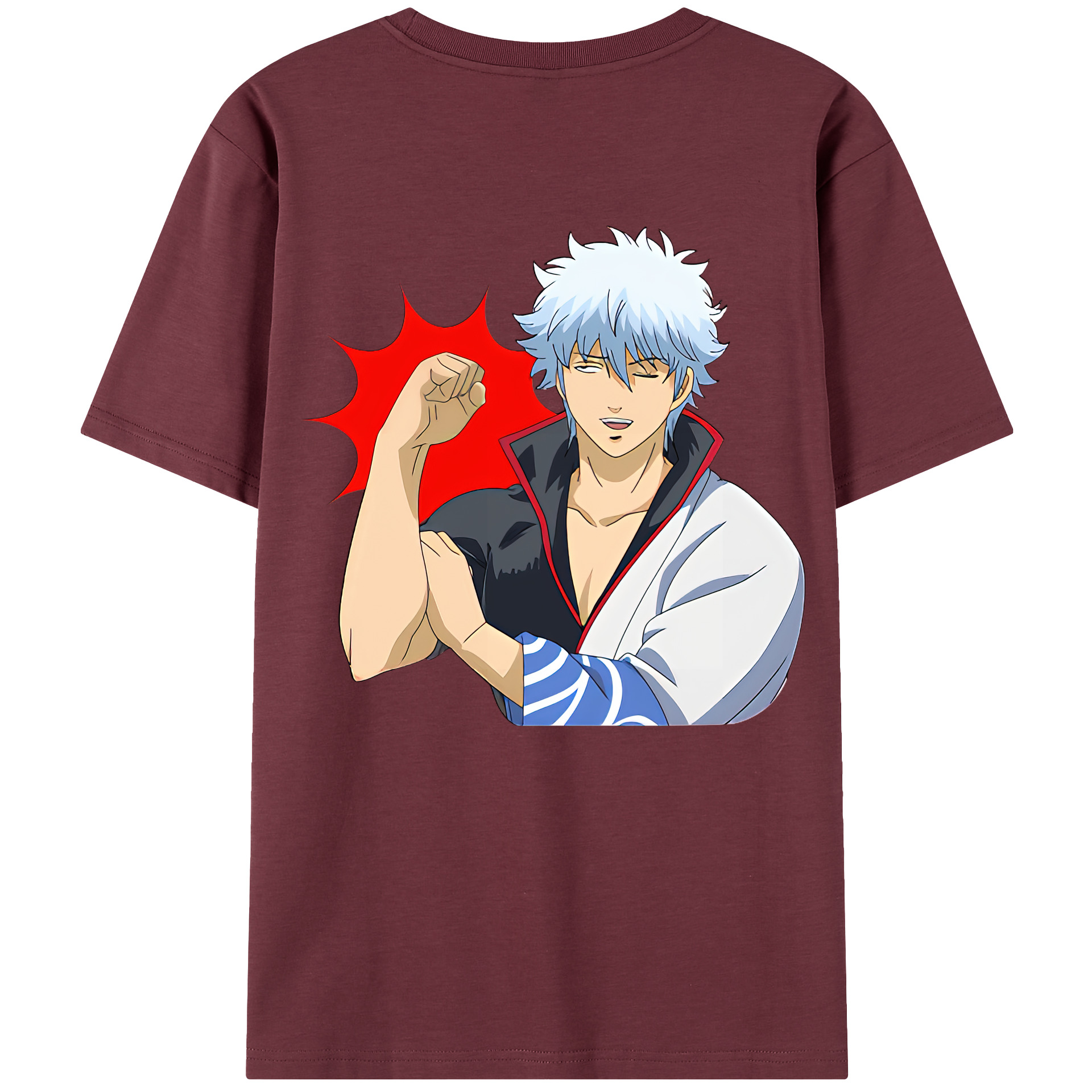 （画像用） ぎんたま 坂田銀時（さかたぎんとき） 神楽 志村新八（しむら しんぱち） GINTAMA Sakata Gintoki Kagura Shimura Shinpachi 綿100％半袖Tシャツ（背面プリント）